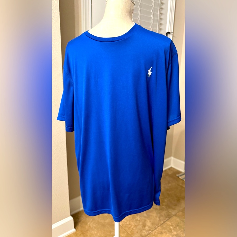 Polo by Ralph Lauren Men's x-Large Royal Blue Dri-Fit T-Shirt.